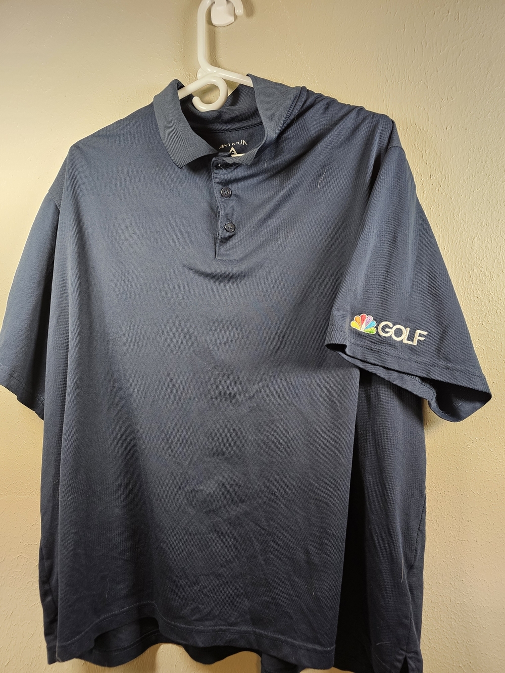 Antigua Navy Short-Sleeve Golf Polo with NBC Golf Logo
